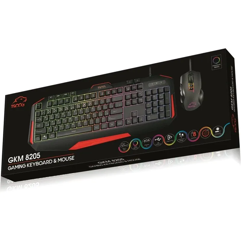 کیبورد و موس گیمینگ تسکو مدل GKM8205